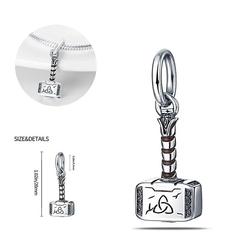 Marvel Thors Hammer Pendant Charm pandora